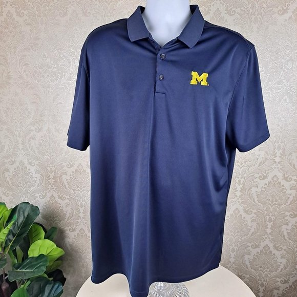 Nike Other - Nike Golf DriFit Size XL Mens Navy Blue PoloW/ University of Michigan Logo